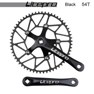 Litepro จานหน้าจักรยาน อะลูมิเนียมอัลลอย ทรงสี่เหลี่ยม 46 48 50 52 54 56 58T 170 มม. 130BCD BMX