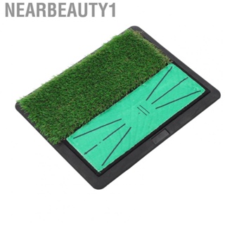 Nearbeauty1 Golf Training Mat  Effective Non Slip Bottom Golf Swing Mat Portable with Fake Grass for Office