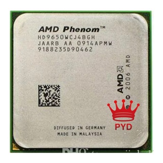 หน่วยประมวลผล AMD Phenom X4 9650 HD9650WCJ4BGH 95W CPU 940 AM2+ 100% AM2+