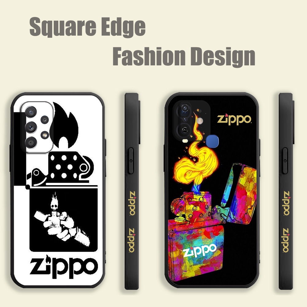 ปลอกสําหรับ Tecno Spark Go 4 Air KC6 CE7 8C 7 สีดําและสีขาวไฟแช็ก Zippo โลโก้ออกแบบ WWT16 เคสโทรศัพท