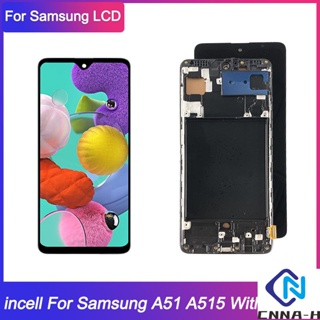 หน้าจอสัมผัส LCD พร้อมกรอบสีดํา สําหรับ Samsung Galaxy A51 Samsung A515