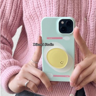 เคสโทรศัพท์มือถือ PC แบบแข็ง ลายไข่ดาว สไตล์เกาหลี พร้อมที่ตั้งวาง สําหรับ Iphone 14pro 13promax 13 12 11 xsmax xr