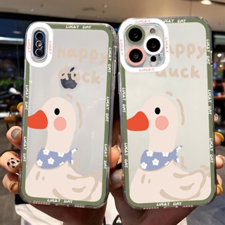 Hnbm5 เคสโทรศัพท์มือถือใส แบบนิ่ม ลาย Angel Eye Duck สําหรับ Apple iPhone14 13promax 12 xr 14 xr