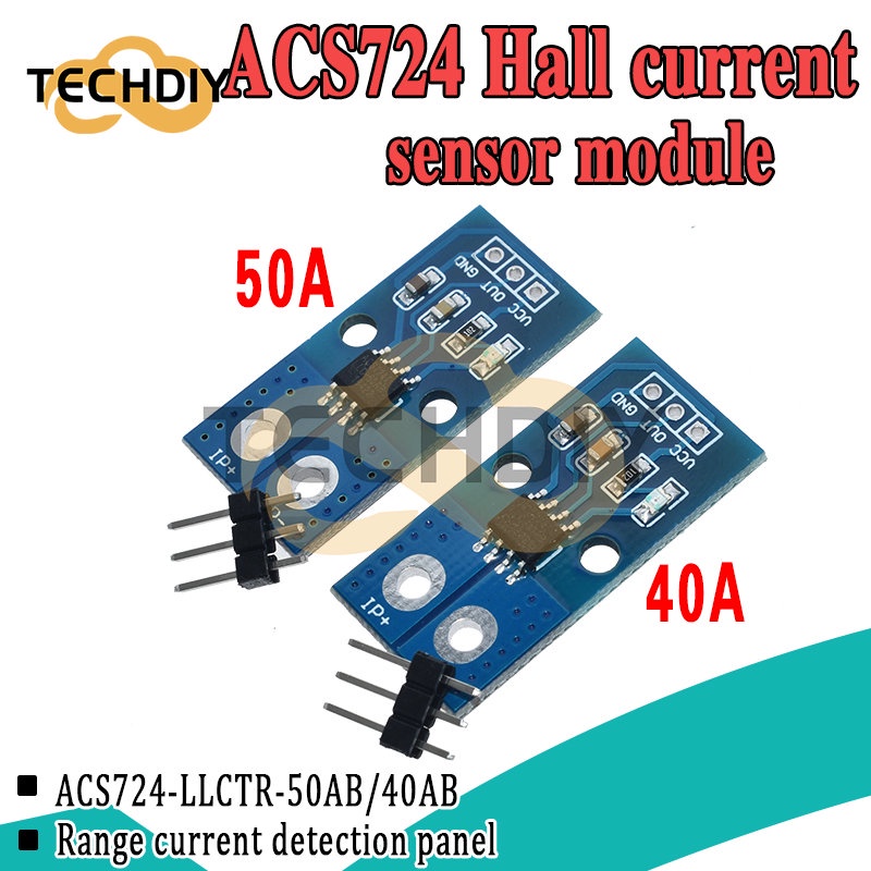 โมดูลเซนเซอร์ ACS724 40A 50A ACS724 สําหรับ Arduino