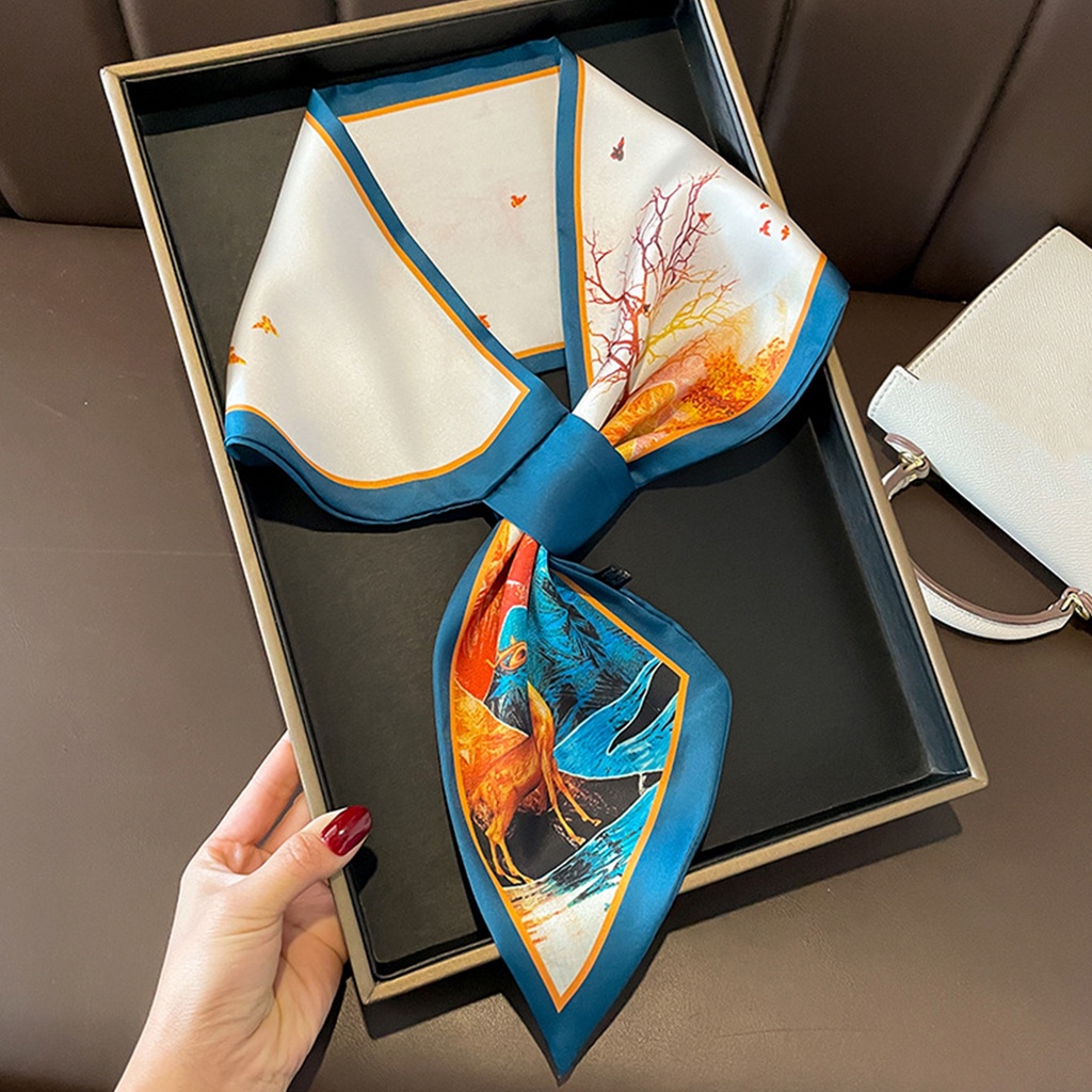 Parsimonious ยาวผ ้ าพันคอผ ้ าไหมขนาดเล ็ กตกแต ่ งด ้ วยผ ้ าพันคอขนาดเล ็ ก Simple Snd อเนกประสงค