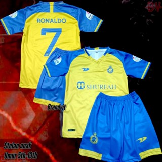 Alnassr RONALDO JERSEY RONALDO ชุดฟุตบอล สําหรับเด็ก RONALDO CR7