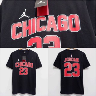 【hot tshirts】[S-3XL] เสื้อยืด ลาย Nba JORDAN CHICAGO BULLS 23 เหมือนของแท้2022