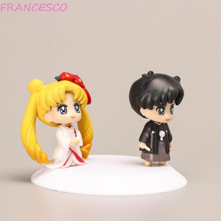 Francesco โมเดลฟิกเกอร์ Sailor Moon ขนาดมินิสําหรับตกแต่งชุดเดรสของเล่นเด็ก