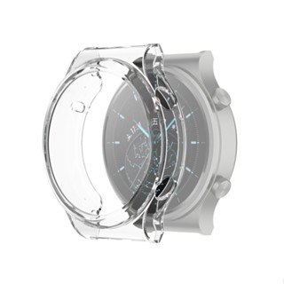 เคสป้องกัน TPU แบบครึ่งหนึ่ง โปร่งใส สีขาว สําหรับ Huawei Watch GT 2 Pro / GT 2 ECG