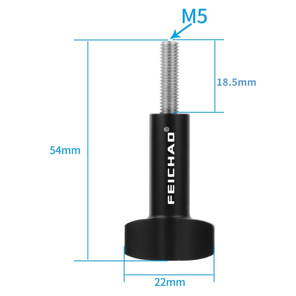 FEICHAO สําหรับ GoPro 13 12 11 สําหรับ Insta360 M5 ด้าย Bolt สแตนเลส & อลูมิเนียม T หัวมือกระชับสกรู Clamping Knob คู่มือจับสกรู thumbnail 10
