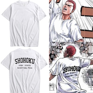 อะนิเมะ Slam Dunk T เสื้อผู้ชาย/ผู้หญิง Harajuku กราฟิก Hanamichi Tshirt Unisex มังงะการ์ตูนความงามพิมพ์ผ้าฝ้าย Tee เสื้