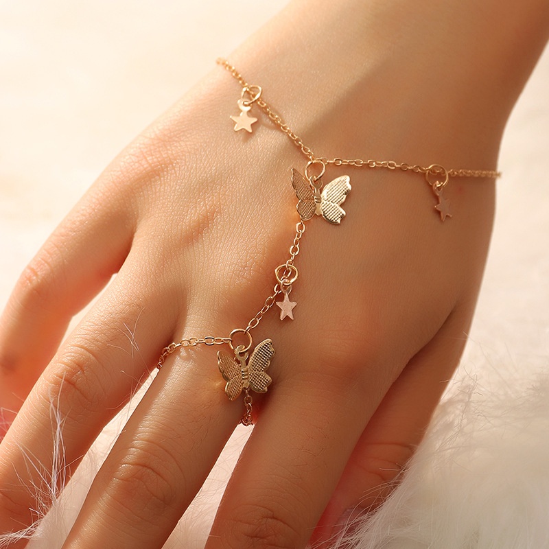 สร้อยข้อมือเพทาย วินเทจ แหวนเชื่อมโยง / โซ่ข้อมือ พลอยเทียม หรูหรา / อารมณ์ แหวนลูกศรกลวง เรขาคณิต เครื่องประดับผู้หญิง
