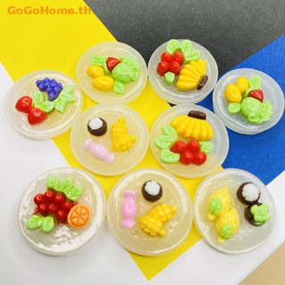 Gogo แผ่นเรซิ่นเรืองแสง รูปผลไม้ สําหรับตกแต่งกิ๊บติดผม DIY 10 ชิ้น