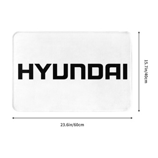 ใหม่ พร้อมส่ง พรมเช็ดเท้า ผ้าสักหลาด ลายโลโก้ Hyundai กันลื่น ดูดซับน้ําได้ดี แห้งเร็ว 16x24 นิ้ว สําหรับห้องน้ํา ห้องนั่งเล่น โซฟา ห้องนอน