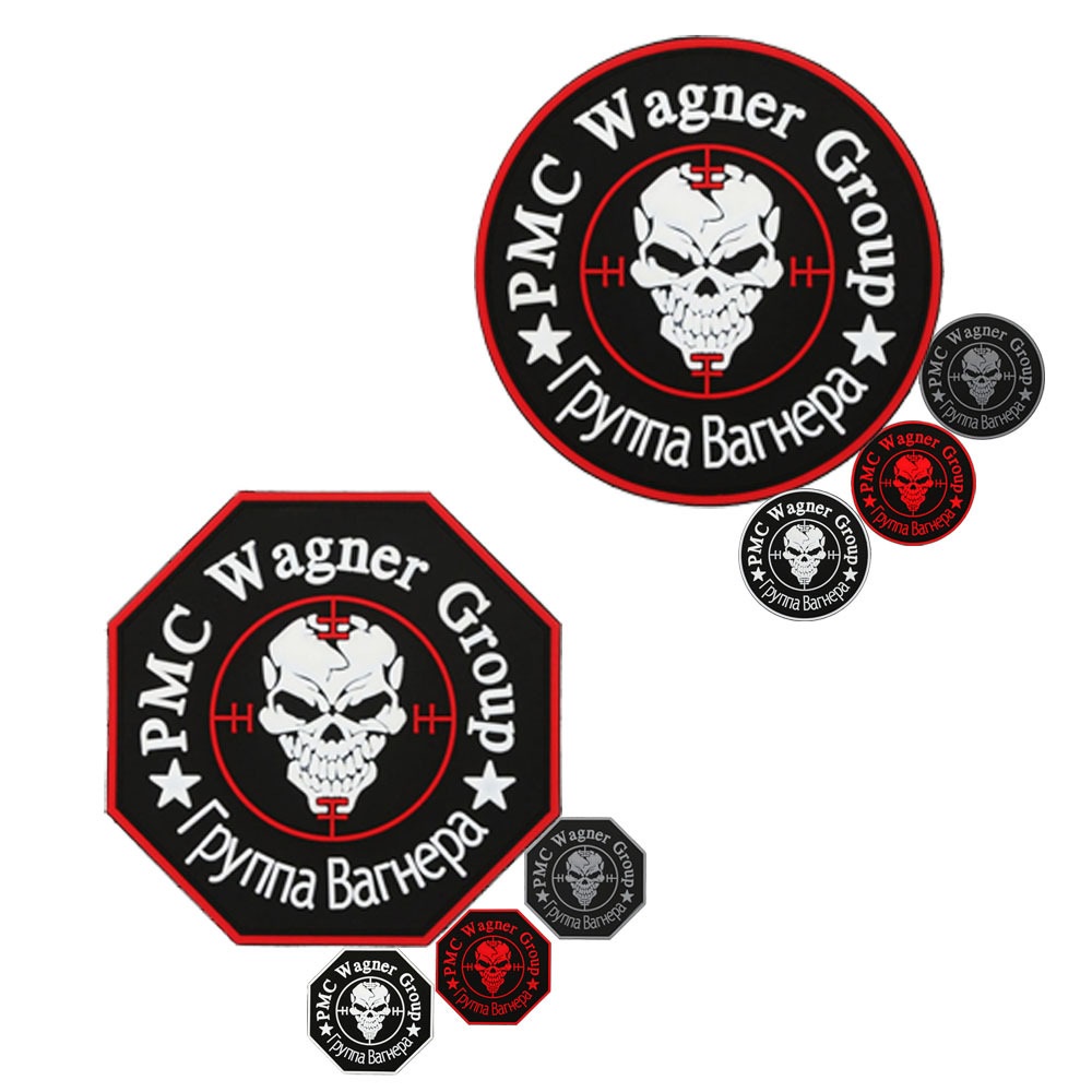 แผ่นแพทช์ pvc ลายตราสัญลักษณ์ Russian PMC Wagner Group 3d สําหรับติดตกแต่งปลอกแขน