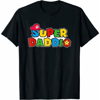 เสื้อยืดผ้าคอตตอน เสื้อยืดผ้าหนา ราคาส่ง 2022 New Summer Tee Super Daddio Funny Da