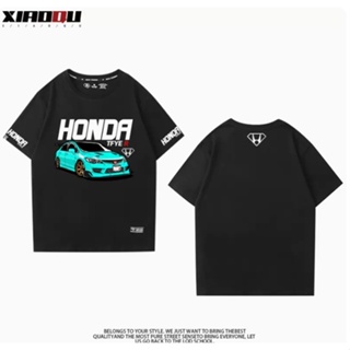 HONDA TYPE-R car custom racing short-sleeved Accord Fit City Civic outdoor driving cotton T-shirt