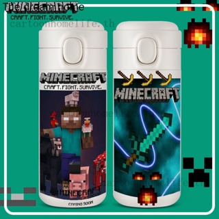 Minecraft กระติกน้ําร้อน สเตนเลส 300 มล. 450 มล. น้ําหนักเบา เก็บความเย็น และอุ่น กันรั่วซึม