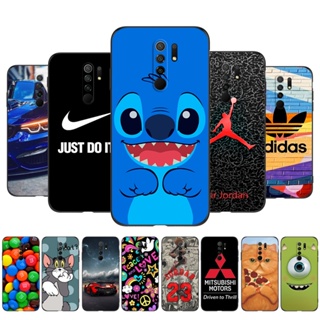 เคสโทรศัพท์มือถือ ซิลิโคนนิ่ม tpu ลาย Stitch สีดํา สําหรับ xiaomi redmi 9 redmi 9 6.53 นิ้ว