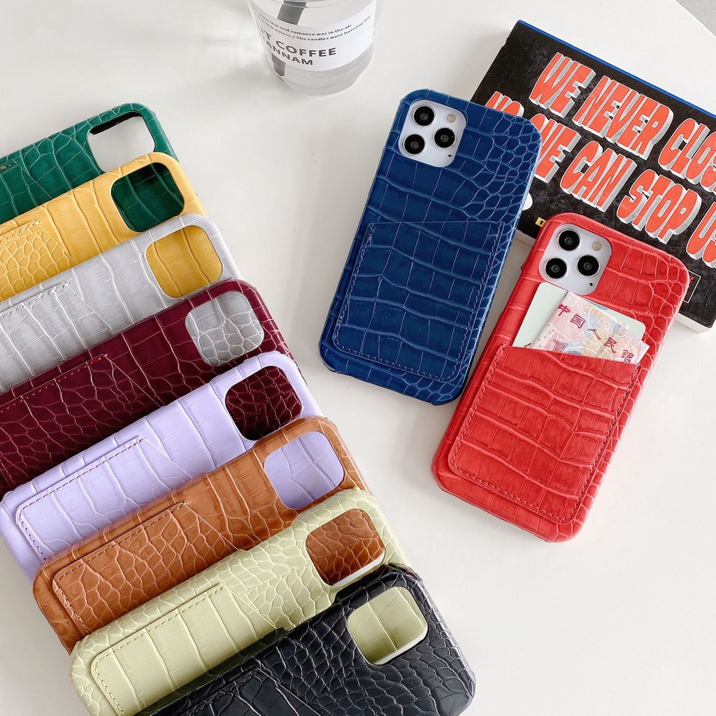 [i14] เคสสำหรับ iPhone Case ไอโฟน บัตรมินิมอล หนัง ใส่บัตร 11-13Promax