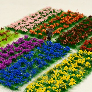 Self-Adhesive Static Grass Tufts Mixed-Flower Wildflowers Miniature Scenery 10mm