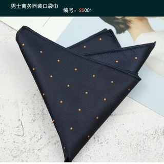 ผ้าเช็ดหน้า ผ้าโพลีเอสเตอร์ ลายจุด ทรงสี่เหลี่ยม ขนาด 24*24 ซม. สไตล์เรโทร แฟชั่นสําหรับผู้ชาย