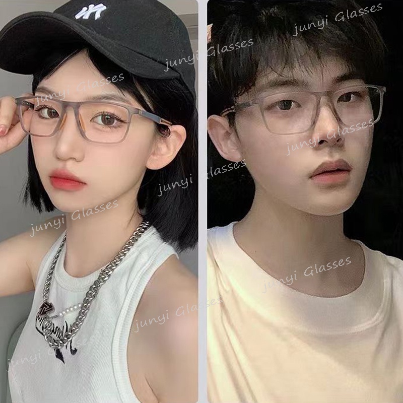 กรอบแว่นตา TR90 ทรงสี่เหลี่ยม ป้องกันรังสียูวี ป้องกันแสงสีฟ้า สไตล์สปอร์ต สําหรับผู้หญิง และผู้ชาย - รูปที่ 4