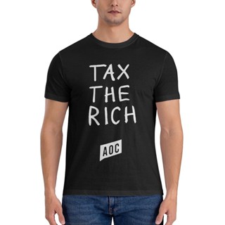 เสื้อยืด พิมพ์ลาย The Rich Cortez Tax The Rich Quote Eat The Rich คุณภาพสูง สําหรับผู้ชาย