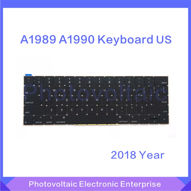ใหม่ A1989 คีย์บอร์ด US เข้ากันได้กับ MacBook Pro 13 "A1990 US เปลี่ยนคีย์บอร์ด 2018 ปี