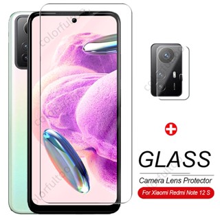 2 in 1 9H Phone Front Film For Xiaomi Redmi Note 12S 12 S Note12S HD Clear Full Cover Tempered Glass Screen Protector Back Camera Lens Film