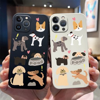 เคสโทรศัพท์มือถือแบบนิ่ม ขอบตรง ลายการ์ตูนสุนัขเจ็ดตัวน่ารัก สําหรับ VIVO Y85 V9 Y91C Y1S Y95 Y93 Y91 Y9S S1 Pro V17 V20 SE V21 V15 Pro S1 Pro