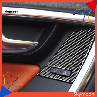 Skym* สติกเกอร์คาร์บอนไฟเบอร์ สําหรับติดตกแต่งแผงสวิตช์หน้าต่างรถยนต์ Volvo V60 S60 XC60 4 ชิ้น