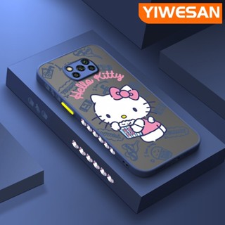 เคสซิลิโคนนิ่ม แบบใส ขอบสี่เหลี่ยม กันกระแทก ลาย Hello Kitty สําหรับ Xiaomi POCO X3 X3 NFC X3 Pro X3 GT