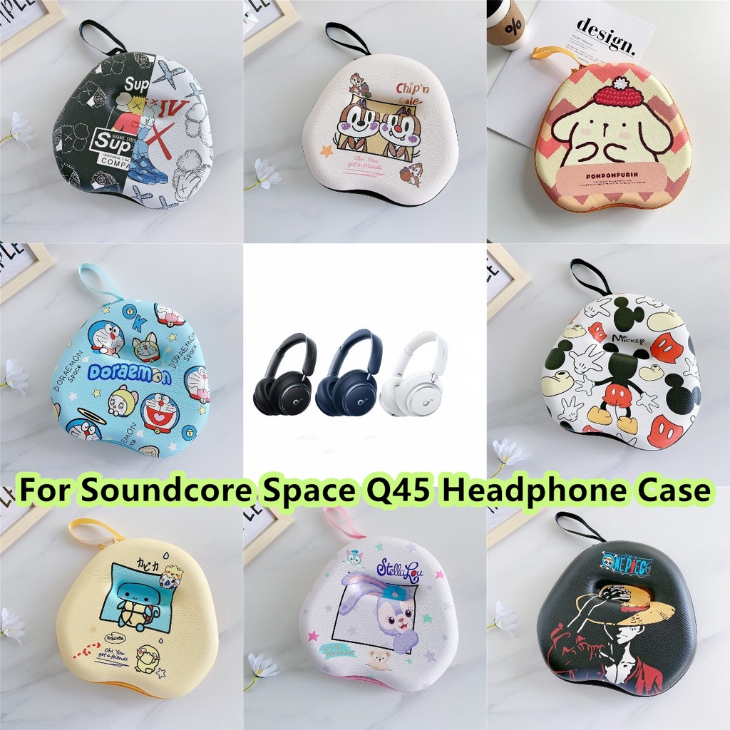 สําหรับ Soundcore Space Q45 หูฟังการ์ตูนรูปแบบสร้างสรรค์กระรอกสําหรับ Soundcore Space Q45 ชุดหูฟัง E