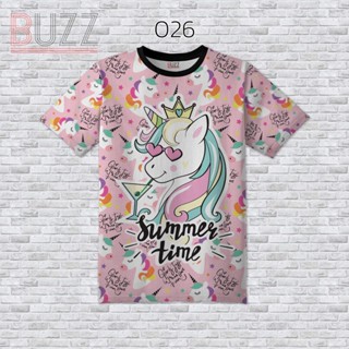 [S-3XL] เสื้อยืดแฟชั่นผู้ชายและผู้หญิงไซส์ใหญ่อ้วน BUZZ-026