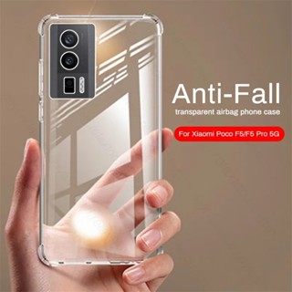 For Pocof5pro F4 Gt x4 M4 Pro Case Transparent Airbags Protect shell For Xiaomi Poco F5 Pro 5G Poko Little F 5 F5Pro Soft Shockproof Cover