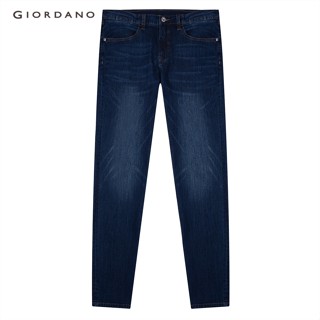 GIORDANOกางเกงยีนส์ผู้ชาย Mens Slim Tapered Jeans 01113012