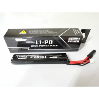 แบตบีบีกัน 7.4V 20C1100mAh  Storm Power  แบตลิโพ