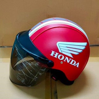 ถุงมือขับรถ หมวกกันน็อค 168  ครึ่งใบ  HONDA   YAMAHA  ( แถมฟรี กระจกบังแดด )