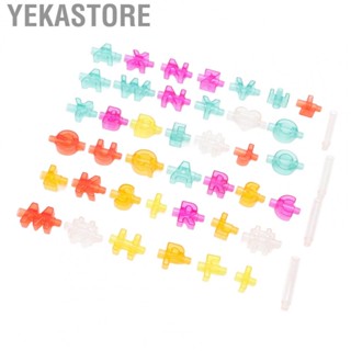 Yekastore 44 X English Alphabet Straws Different Shapes Reusable Colored DIY Splicing