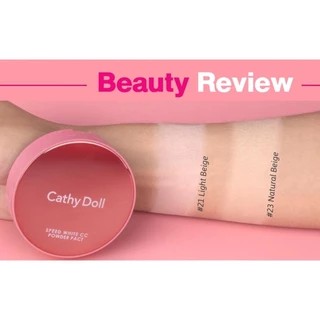 Cathy Doll Speed White CC Powder Pact Spf40 Pa+++ 12g แป้ง CC แป้งฝุ่นอัดแข็ง เคที่ ดอลล์