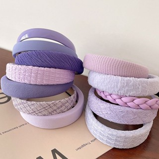 Ins Advanced sense Purple Hairband 2021 Internet celebrity new high-top hairpin headdress Korean style headband girl