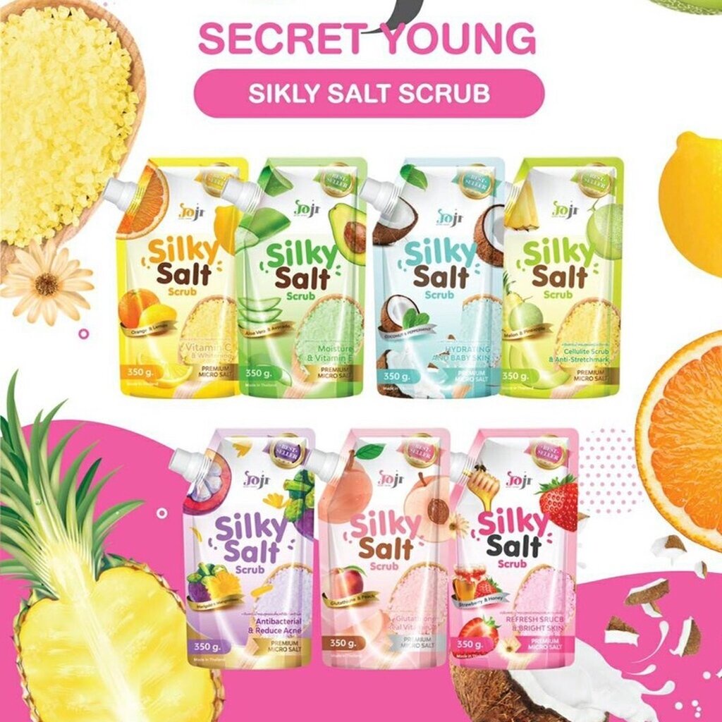 Joji Young Silky Salt Scrub 350 g. เกลือสครับขัดผิวน้ำหอม