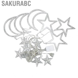 Sakurabc Star Moon String Lights  String Lights 8 Modes For Shopping Centers