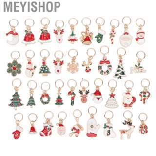 Meyishop Christmas Braid Rings  Christmas Hair Pendants Unique Attractive 38PCS Various Hairstyles  for Bracelet for Weddings