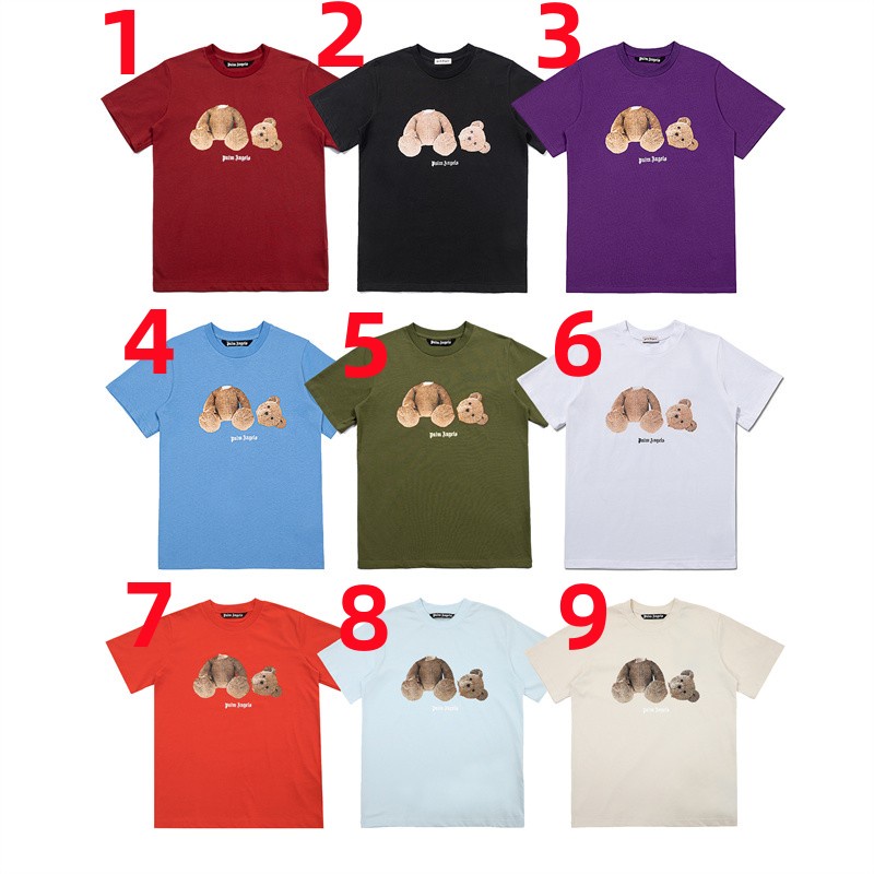ขายดี P2A3LM เสื้อยืดแขนสั้น ผ้าฝ้าย พิมพ์ลายหมี Guillotine แฟชั่นสําหรับผู้ชาย และผู้หญิง