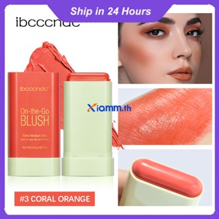 Multi-Use Blush Stick Solid Moisturizer Stick Shadow Lips Cheek Blusher สีชมพูสีแดงสีส้มกันน้ำพีชครีมแต่งหน้า