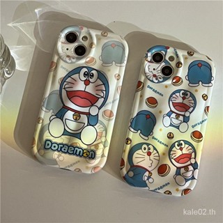 เคสป้องกันโทรศัพท์มือถือยาง แบบนิ่ม ลายการ์ตูนโดราเอมอน กันกระแทก สําหรับ iPhone 14promax 13pro 12 11 14 13