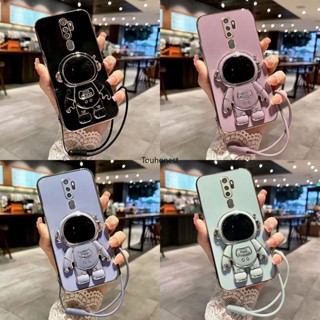 เคส Oppo A9 2020 เคส Oppo A71 เคส Oppo A55 เคส Oppo A5 2020 Casing Oppo A52 A72 Case Oppo A92 Case Oppo R17 Pro Case Oppo A59 F1S Case Fashion Silicone Cute Cool Anime Astronaut Stand Phone Cover Cassing Cases Case With Rope TG โทรศัพท์มือถือ ซิลิโคน