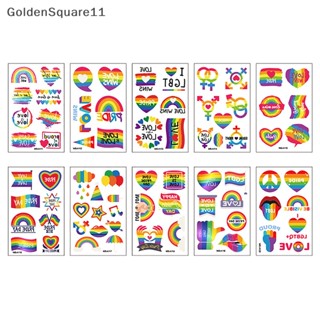 Goldensquare สติกเกอร์รอยสัก LGBT Pride Day Gay Love ไล่โทนสี หลากสีสัน